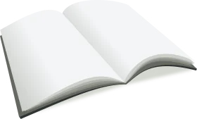 Minimalist Open Book Clipart Illustration with Soft Page Curves and Clean Lines