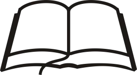 Minimalist Open Book Clipart Representing Knowledge and Learning
