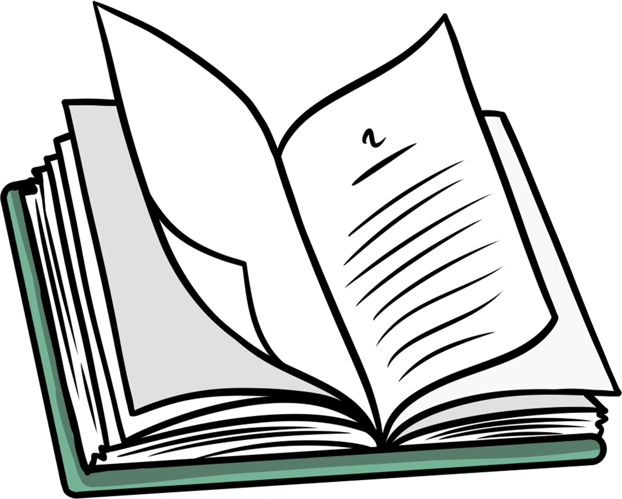 Scholarly Open Book Clipart Illustration Showcasing Knowledge and Learning
