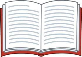 Simplified Open Book Clipart Illustration with Clean Minimal Design Lines