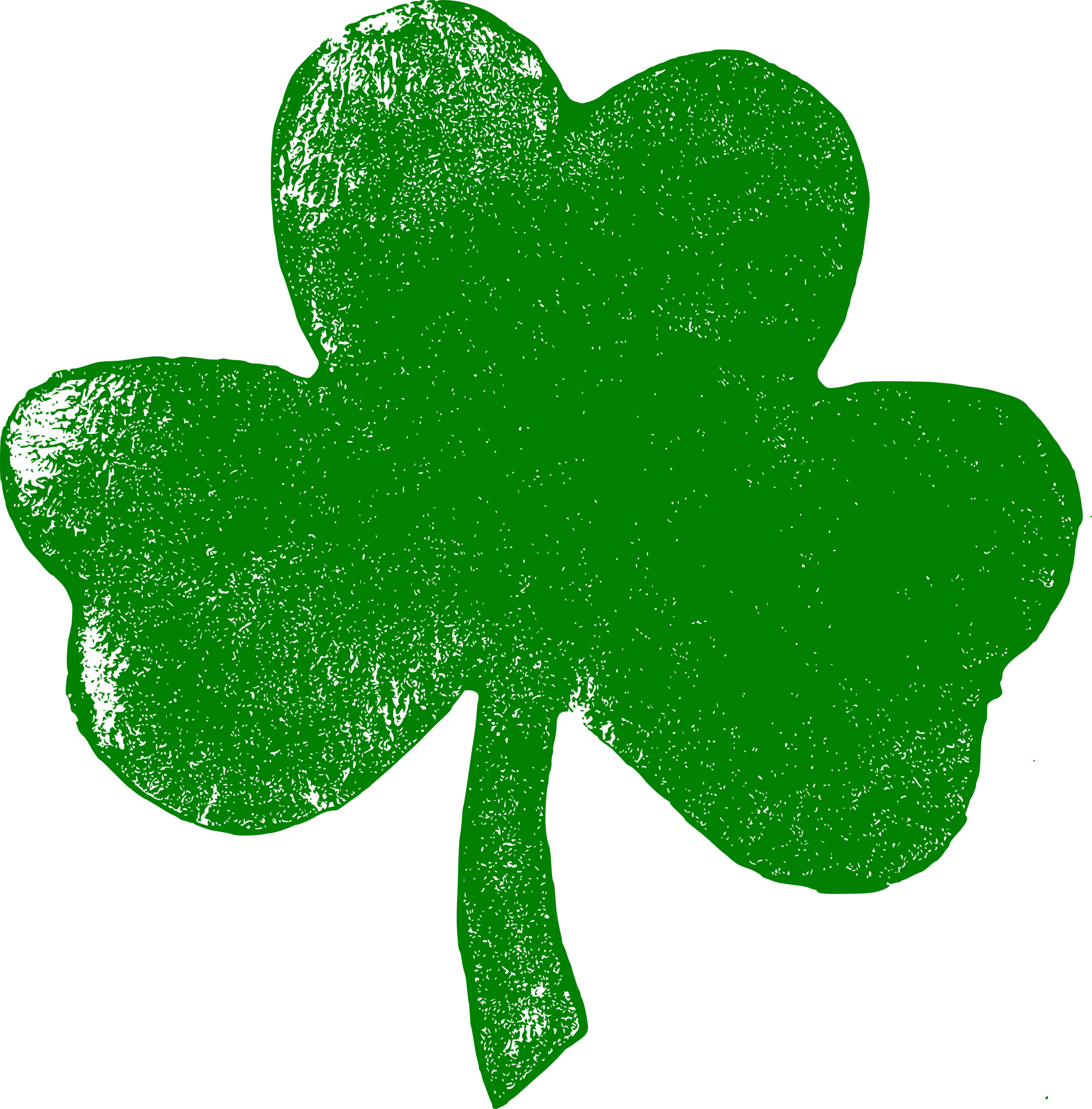 Classic Emerald Green Shamrock Clipart - Lucky Charm Symbol of Ireland