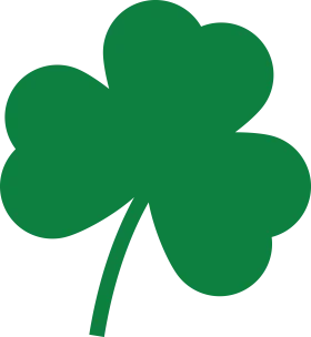Classic Green Shamrock Clipart - Traditional Irish Three-Leaf Clover Symbol
