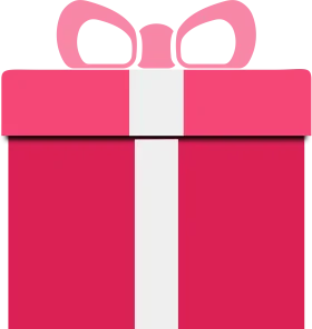 Elegant Pink Gift Box Clipart with Bow - Stylish Present Design Element