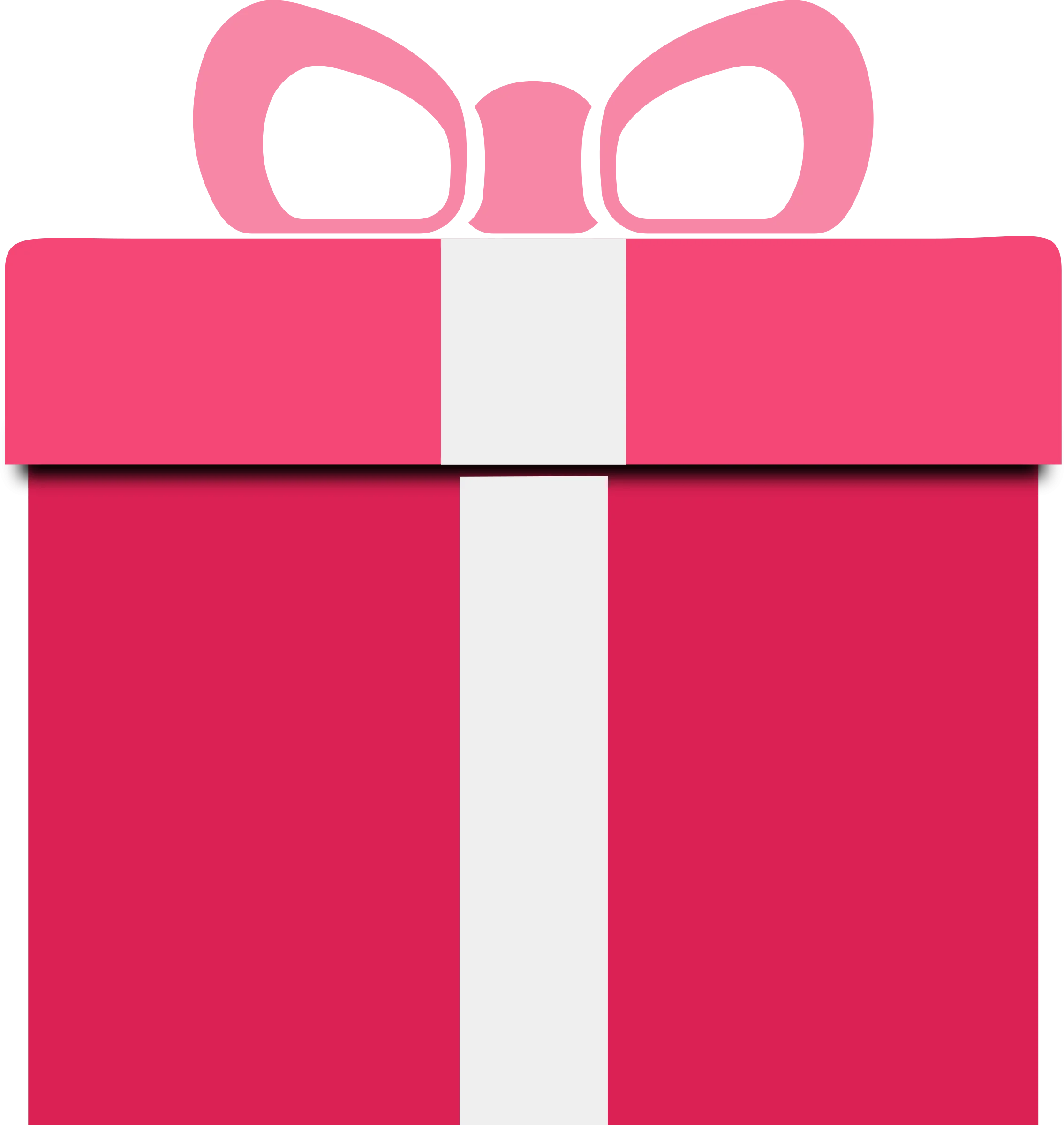 Elegant Pink Gift Box Clipart with Bow - Stylish Present Design Element