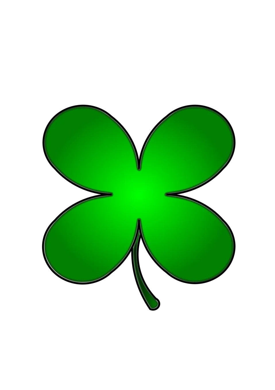 Lucky Four Leaf Clover Clipart: A Symbol of Fortune and Hope