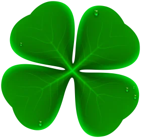 Lucky Four-Leaf Clover Clipart: A Symbolic Emblem of Good Fortune and Hope