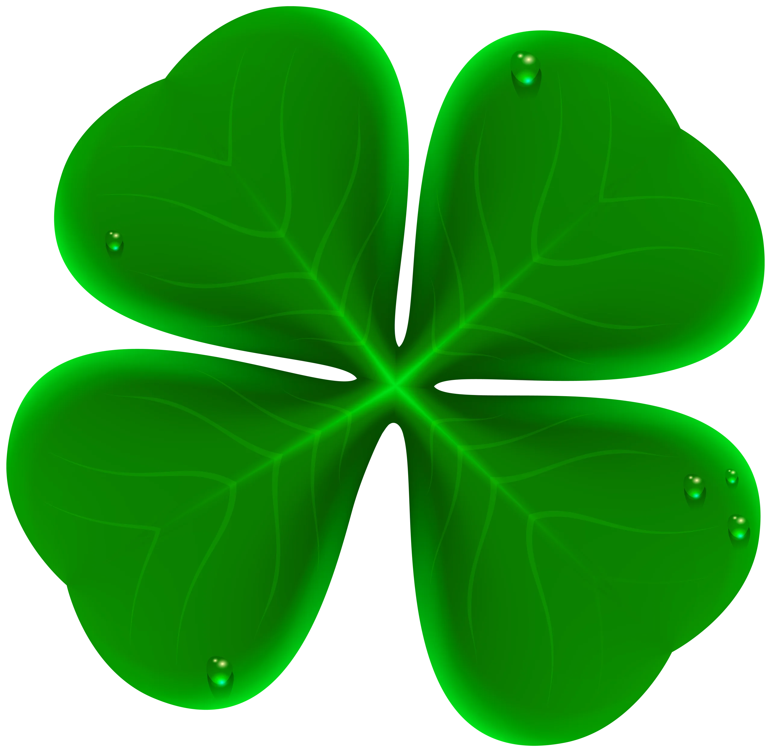 Lucky Four-Leaf Clover Clipart: A Symbolic Emblem of Good Fortune and Hope