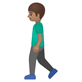 Side View Walking Person Clipart Illustration in Simple Graphic Style