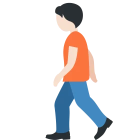 Simple Walking Pose Clipart Illustration of a Person in Motion