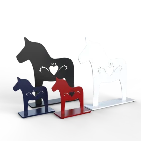 Stylish Scandinavian Dala Horse Clipart Collection in Minimalist Design