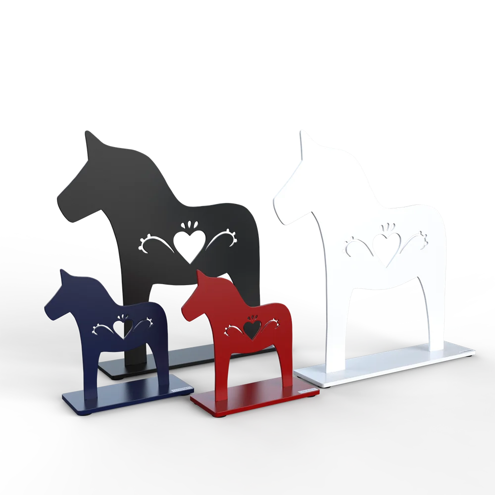 Stylish Scandinavian Dala Horse Clipart Collection in Minimalist Design