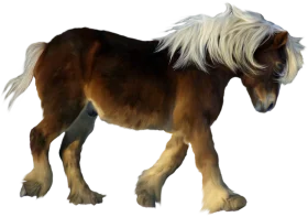 Traditional Swedish Dalahäst Clipart - Rustic Wooden Horse Folk Art Illustration