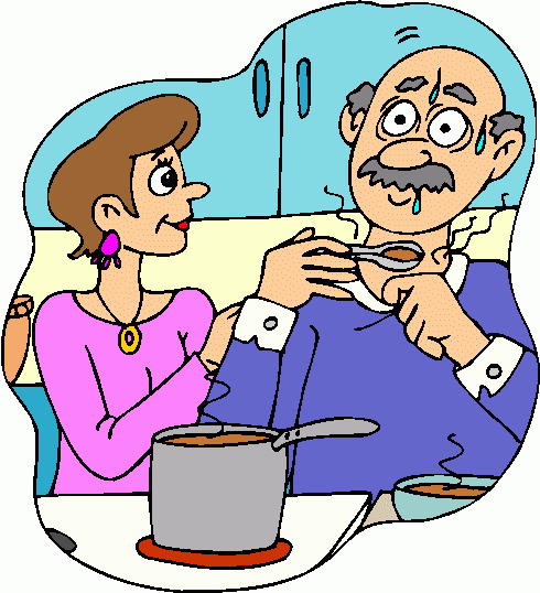 Eating hot food clipart