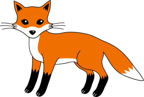 Fox clip art black and white free clipart images