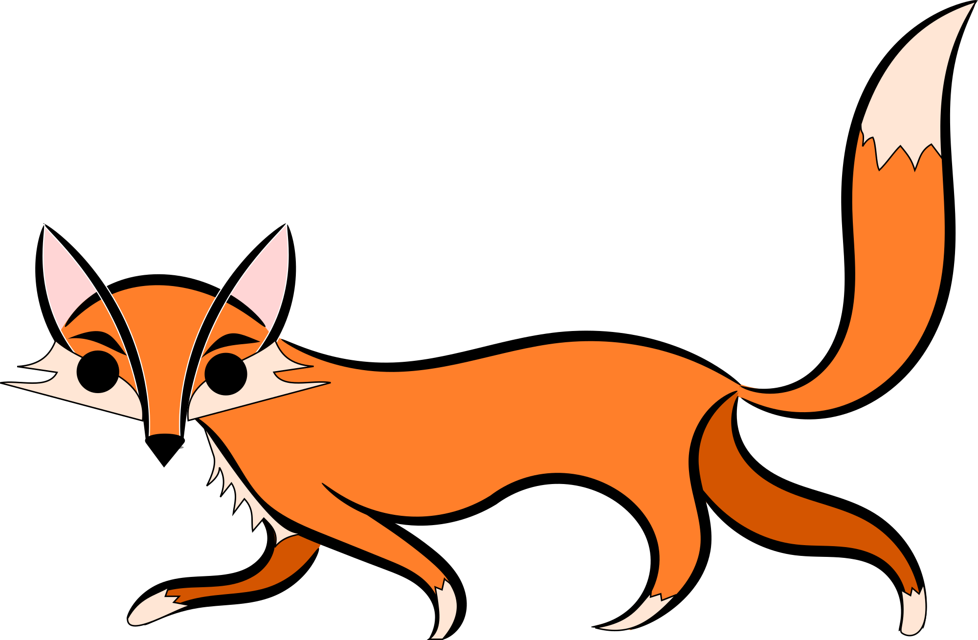 Free sneaky fox clipart clipart and vector image