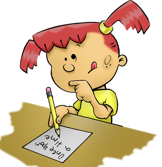 Kids writing clipart 2