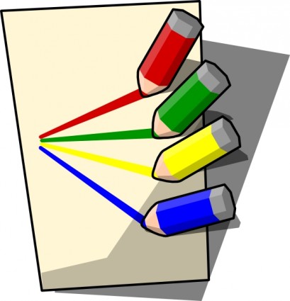 Paper with writing clip art