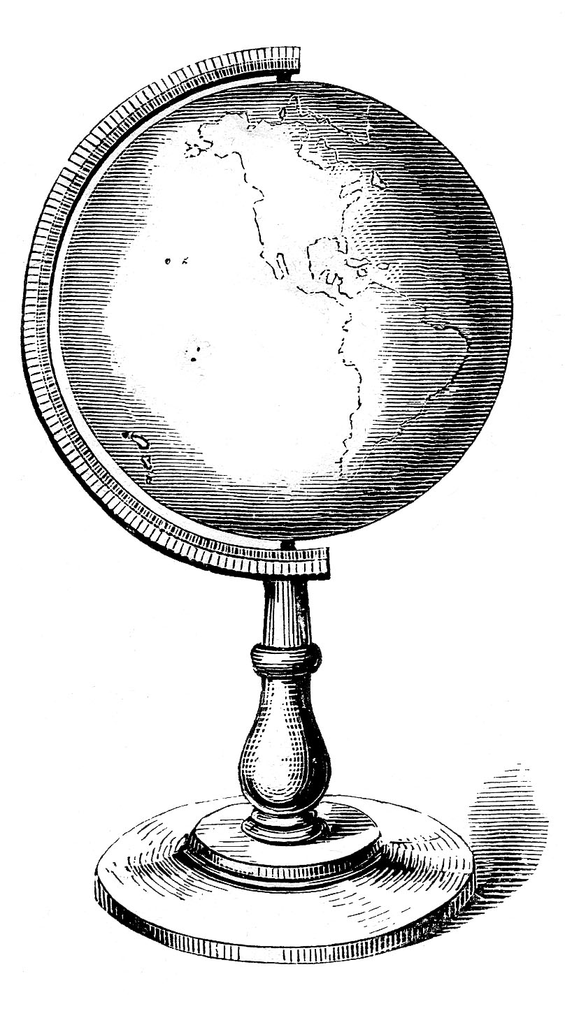 Vintage globe clipart