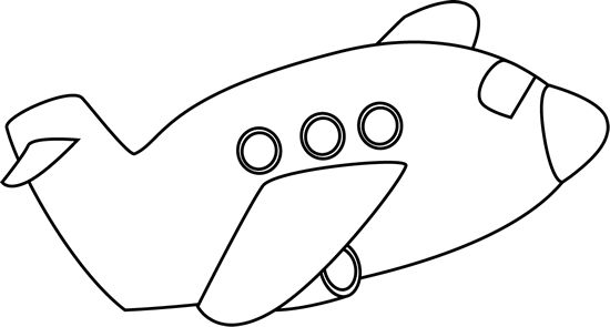 Airplane clipart black and white clipartion com 2