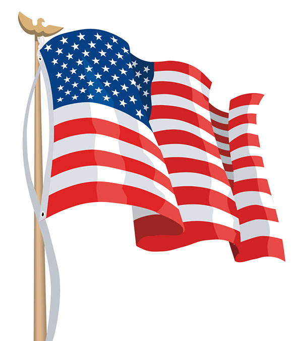 American flag clip art image 2