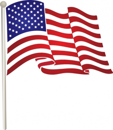 American flag clipart black and white free