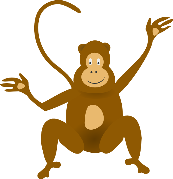 Animated baby monkey clip art 2