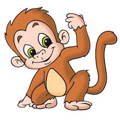 Animated baby monkey clip art