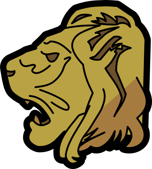 Animated clip art lion dromgba top