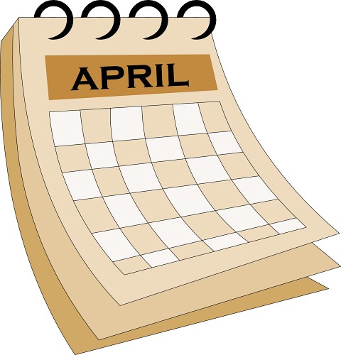 April calendar clipart free april calendar