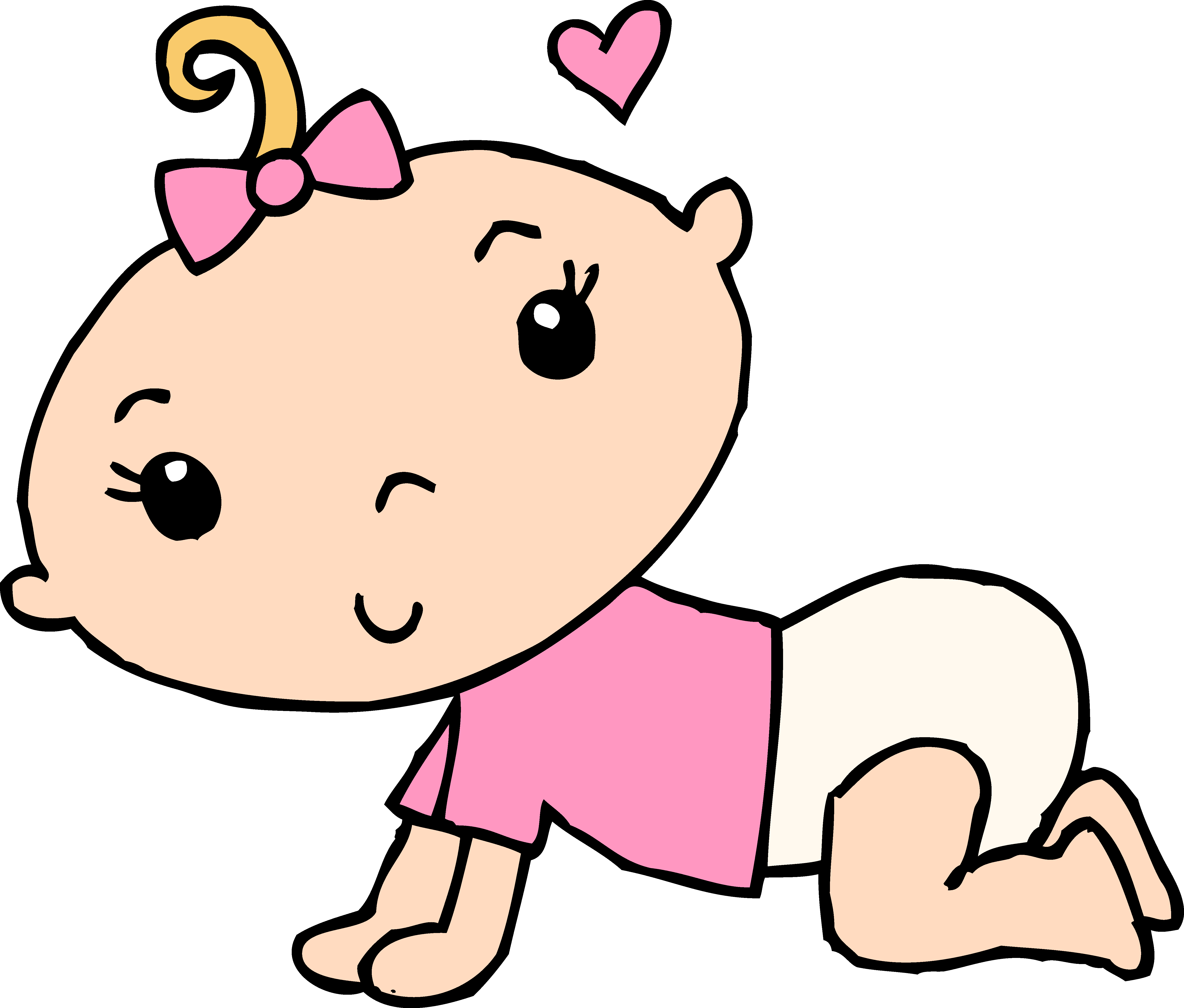 baby shower clipart free girl