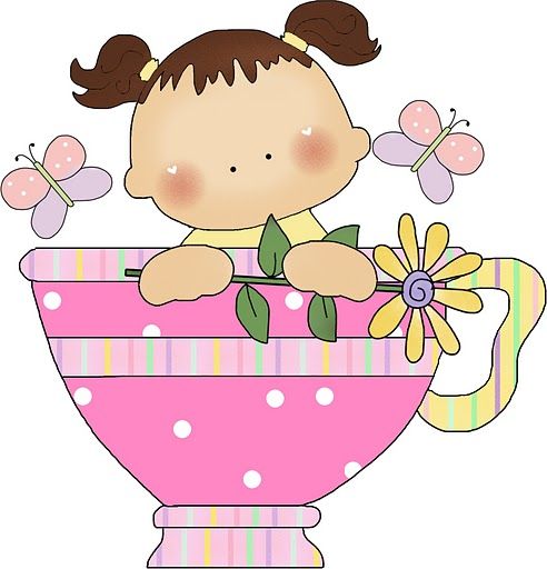 Baby girl in tea cup clip art clip art baby clipart