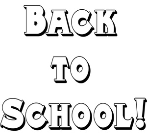 Back to school clip art black and white free
