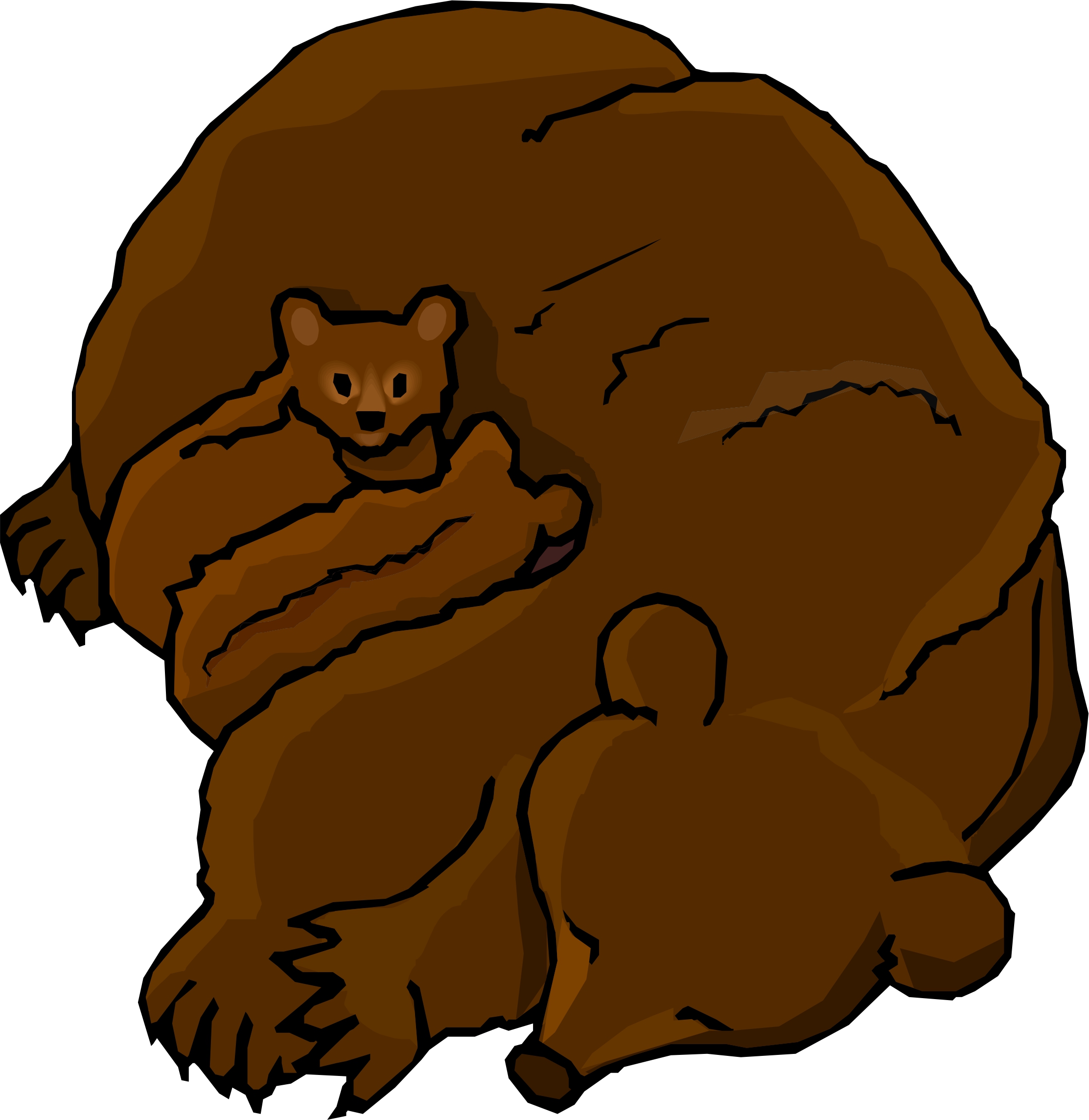Bear clip art at vector clip art free image