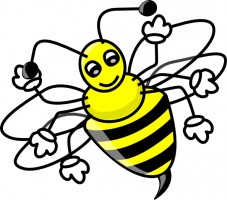 Bee clip art free vector in open office drawing svg svg 3