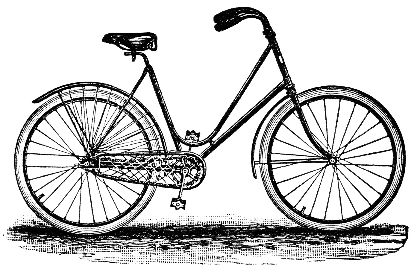 Bicycle with basket clip art freebdpd9 2