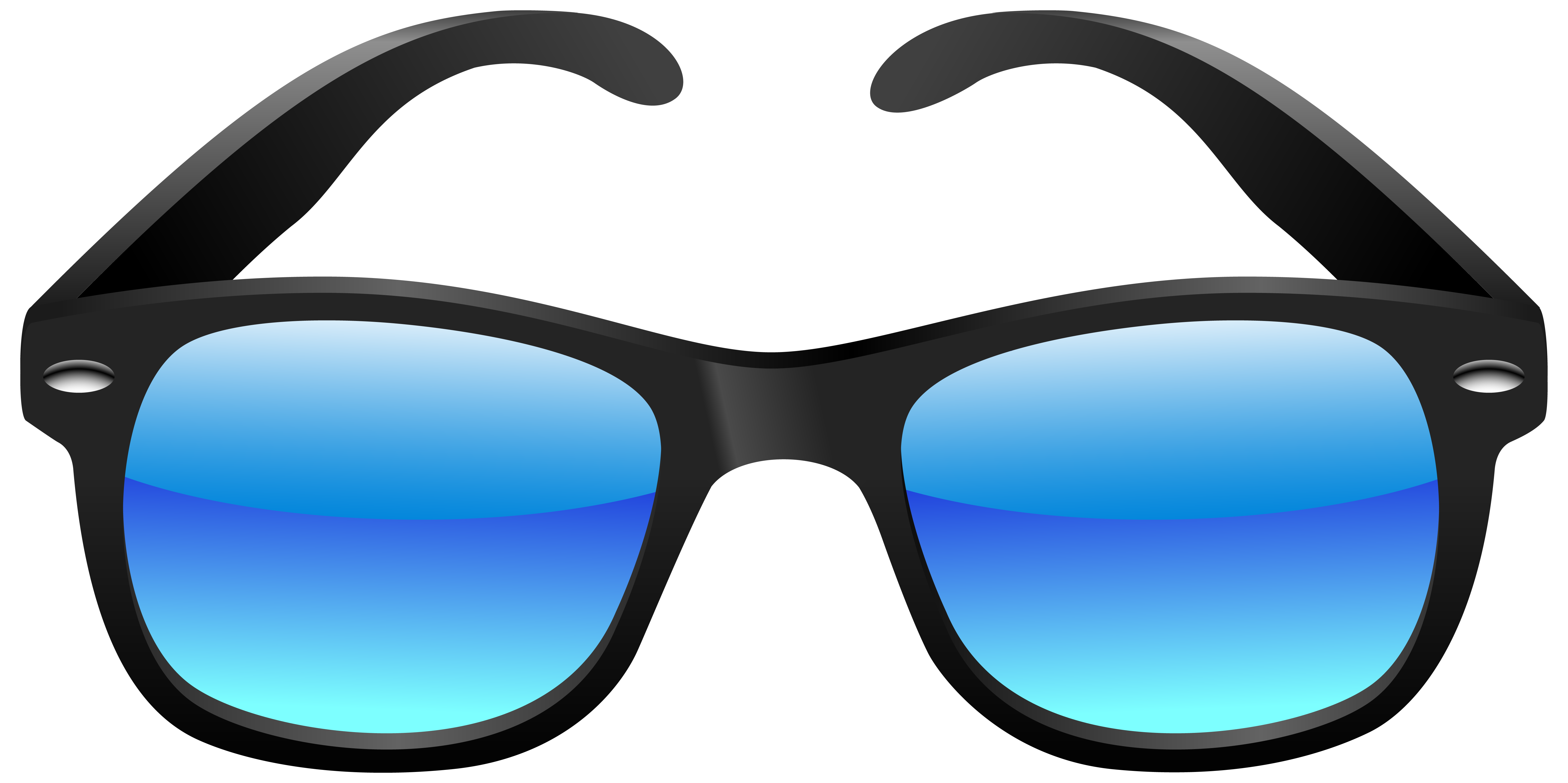 Black and blue sunglasses clipart image