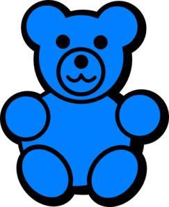 Blue bear clipart