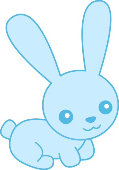 Blue bunny clipart clipart