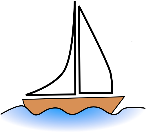 Blue sailboat clipart free clipart images
