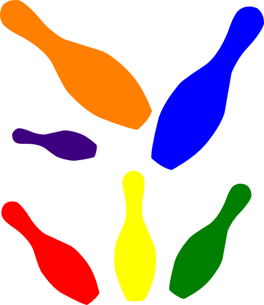 Bowling clip art symbols