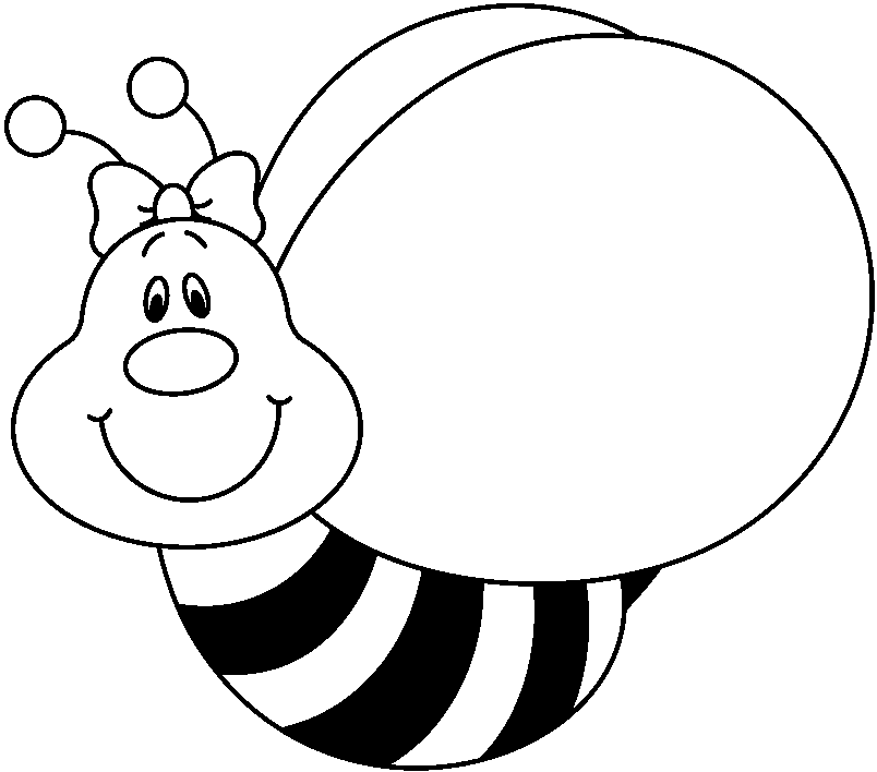Bumble bee bee outline clip art clipart clipartbold