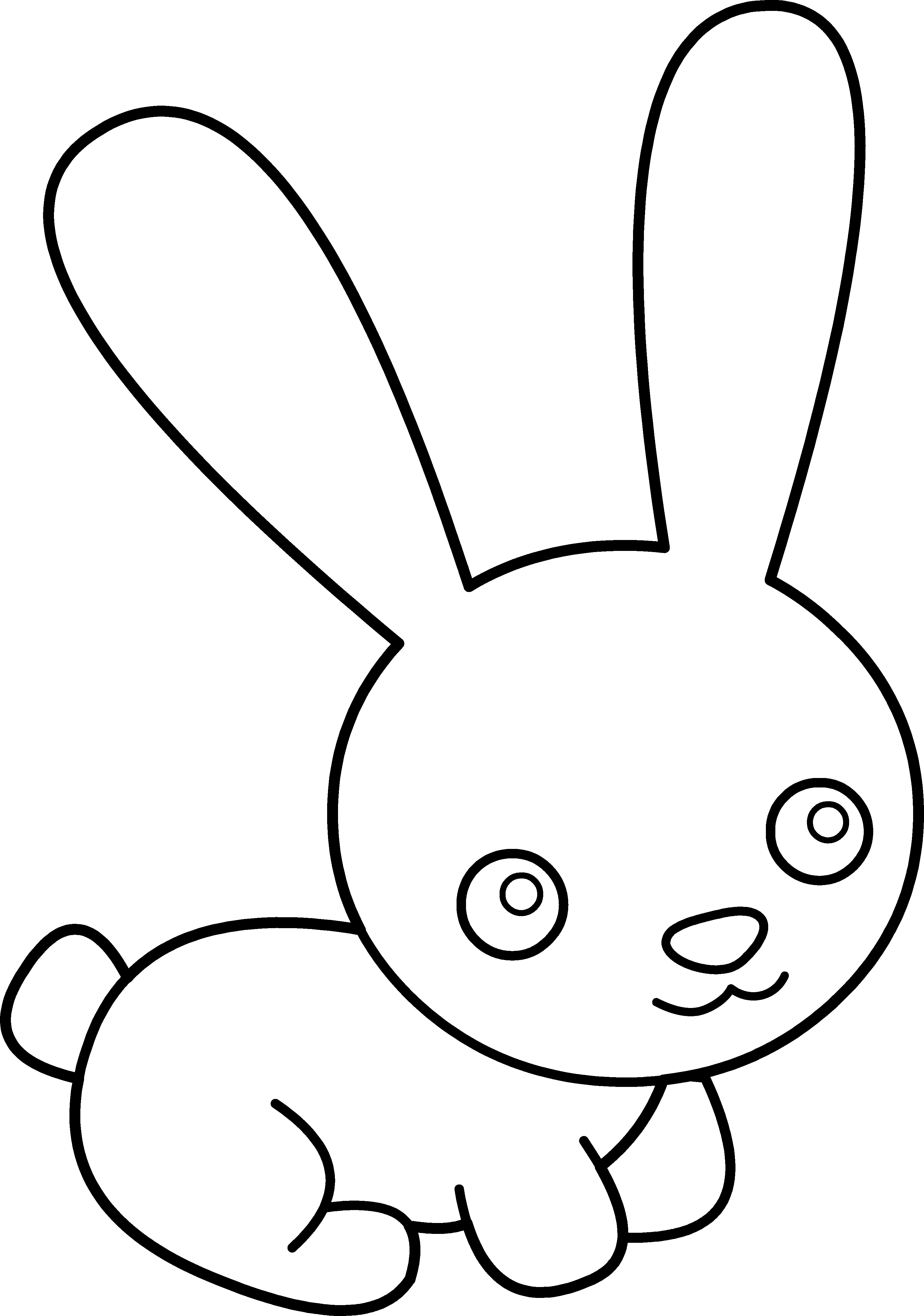 Bunny clip art free coloring clipart cliparts for you