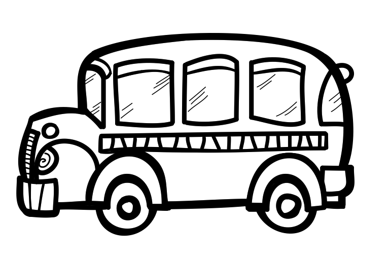 Bus clipart black and white clipartion com 3