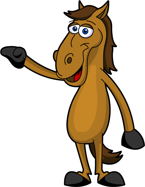 Cartoon horse clip art 3