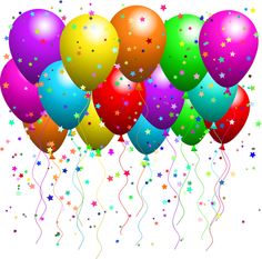 Celebration birthday on balloons clip art and happy birthday balloons