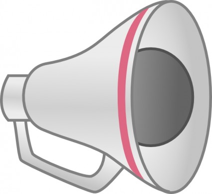 Cheer megaphone clipart black and white free clipartcow