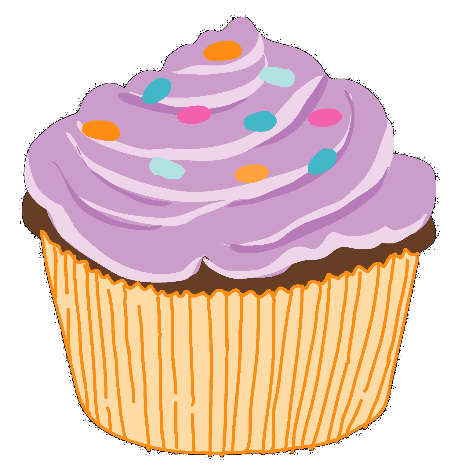 Chocolate cupcakes clipart free clipart images