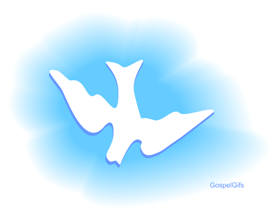 Christian clip art graphic descending dove solid white dove 2