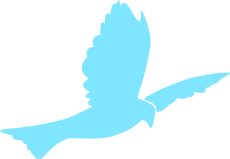 Christian clip art graphic descending dove solid white dove