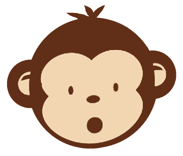 Clip art of cute monkeys
